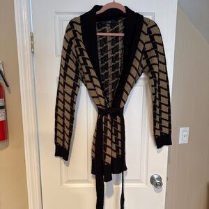 Forever 21 belted houndstooth sweater